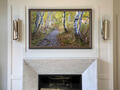 Framed Acrylic Over Fireplace