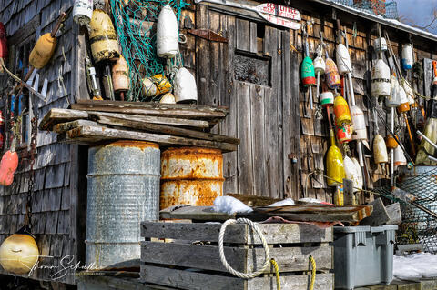 Cape Neddick Maine Lobster Fishing Gear | Nautical Inspired Fine Art Photography Prints For Sale
