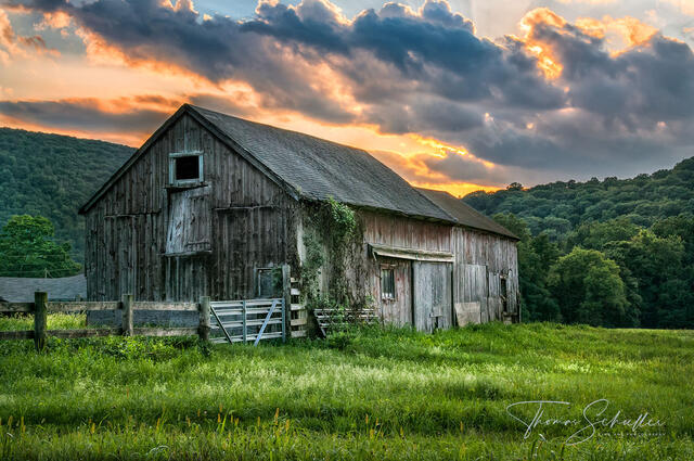 The iconic Kent Connecticut rustic New England style barn fine art image only available from Thomas Schoeller Photography | Purchase prints
