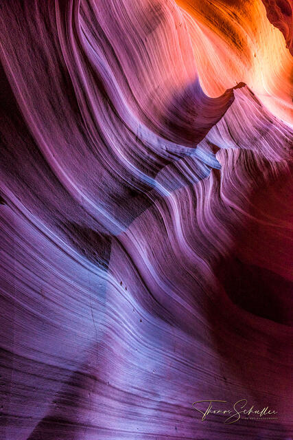 ﻿﻿Beautiful abstract lines and textures Revealed By Magical light Penetrating Antelope Slot Canyon | Luxury Edition Arizona Fine Art Prints