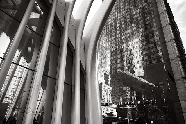 Lower Manhattan WTC at Millenial Hilton | Black and White Fine Art Abstract Architectural Photography Prints by Thom Schoeller