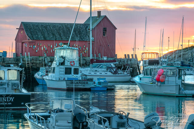 The essence of a classic New England fishing village | Rockport's Motif #1 is a rustic lobster shack in Cape Ann | High-End New England fine art photography 