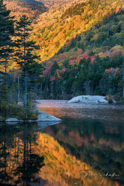 Epic New Hampshire Luxury Edition Fine Art Nature Photography Prints | Autumn Sunrise Reflections at Kinsman Notch Pond