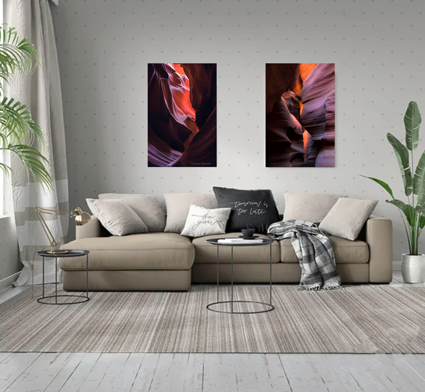 Living Room Fine Art Installation Thomas Schoeller Photography | Antelope Canyon Acrylic Prints