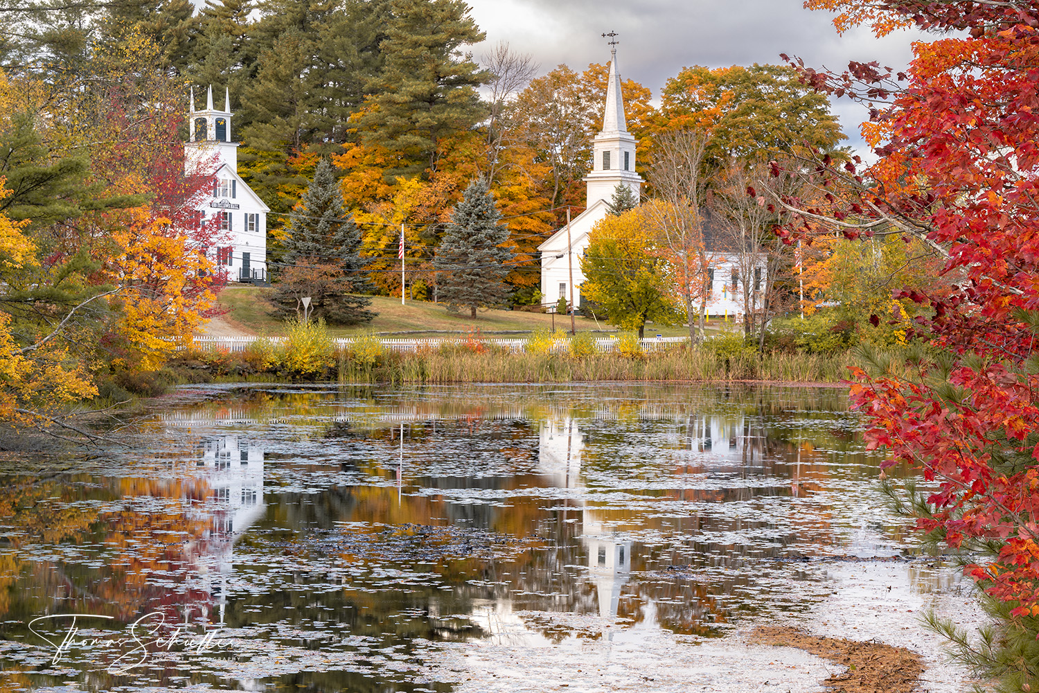 Marlow New Hampshire Reflections From Lily Pond | The Prototype of a Traditional Rural Yankee New England Village
