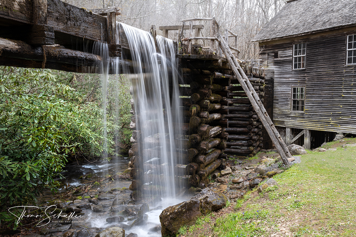 Misty Spring Morning at the Historic Mingus Mill Great Smoky Mountain National Park | Limited Edition Photographic Fine Art Prints 