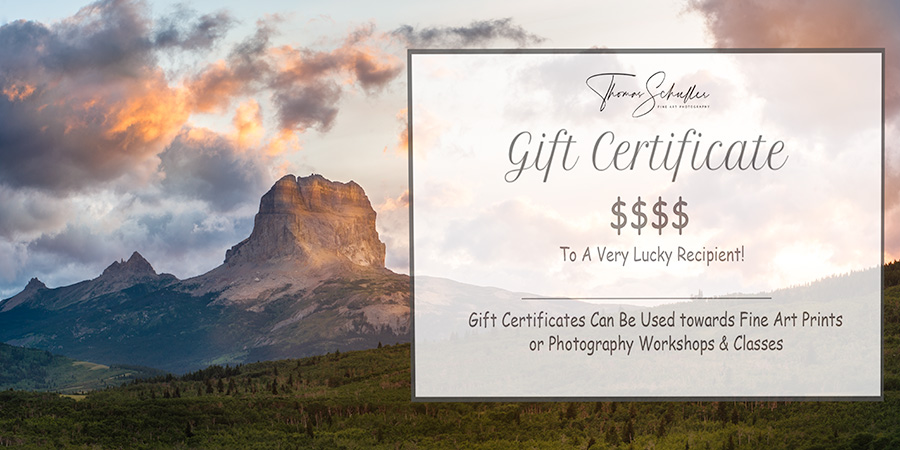 Purchase Gift Certificates for Thomas Schoeller Fine Art prints or TS Photography Classes in CT
