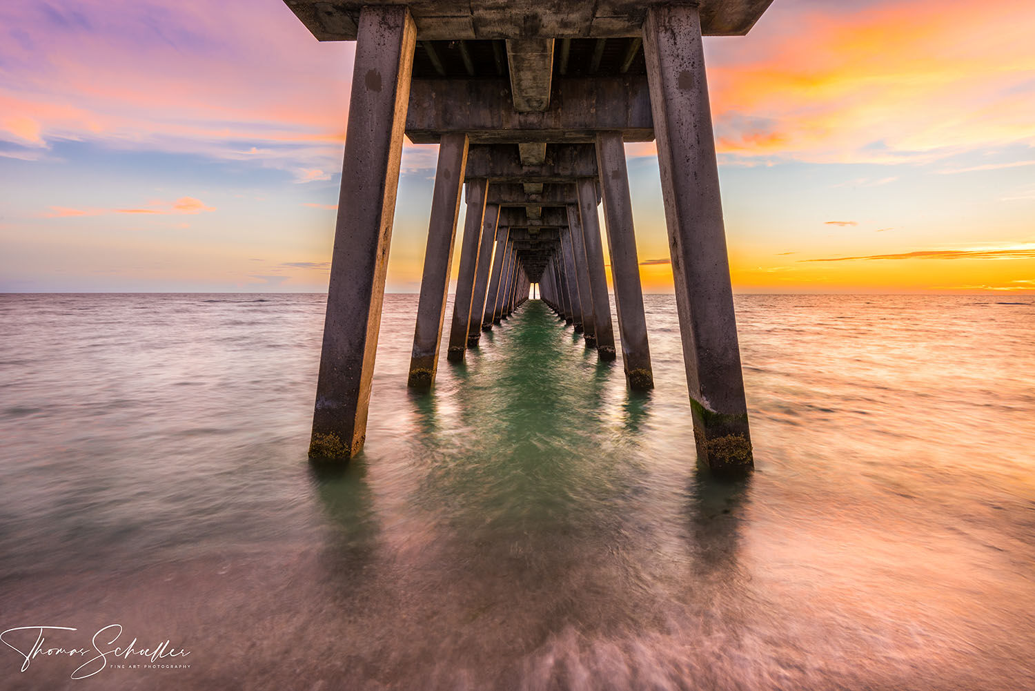 Inspiring sunset from Venice Beach Pier Florida Gulf Coast Seascape | Fine art prints for sale